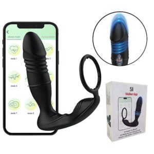 Vibrador de Próstata com Anel e Vai e Vem via APP - À Longa Distância