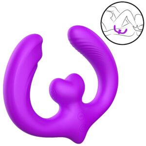 Vibrador de Ponto G e clitóris / Duplo - Amanda