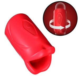 Masturbador Masculino com Vibro - Formato de Boca