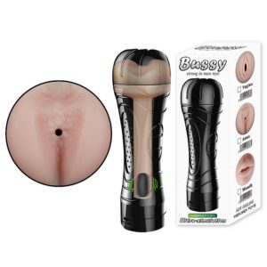 Masturbador Ânus em Cyberskin com Vibrador - Formato de Lanterna