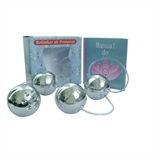 Bola de Pompoar com 4 Bolinhas e Manual Cromada