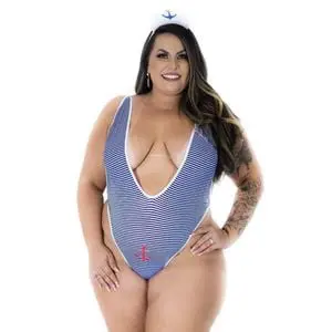 Fantasia Mini Capitã - Plus Size