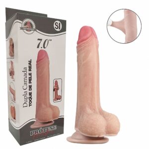 Pênis Realístico com Dupla Camada 7.0" - Tamanho 18,0 X 3,7 cm