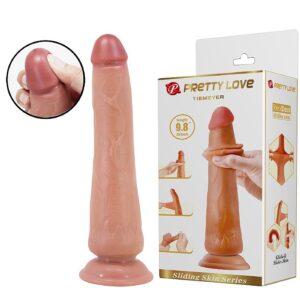 Dildo Realístico com Dupla Camada - Tiemeyer 2 Marrom - 25,0 X 4,5 cm