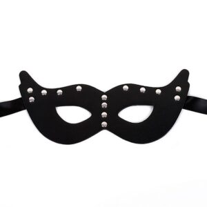 Máscara em Couro com Cetim de Amarrar