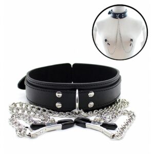 Coleira com Prendedor de Mamilos