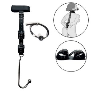 Algema com Coleira e Mordaça / Gancho Anal em Aço