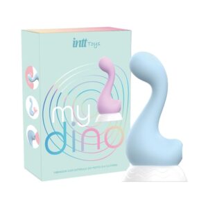 My Dino Vibrador Com Ondas De Pressão E Estimulo Do Ponto G Azul