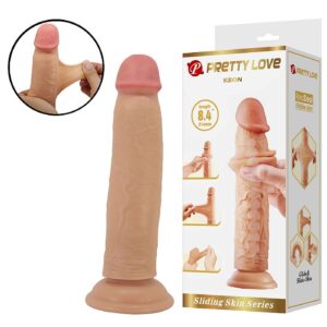 Dildo Realístico com Dupla Camada - Keon / Bege - 21,4 X 4,4 cm