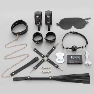 Kit com 8 Itens de Sado Com Função de choque elétrico