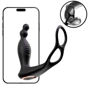 Plug para Próstata em Silicone com Aquecimento e Anel Duplo - Pulseduo - App