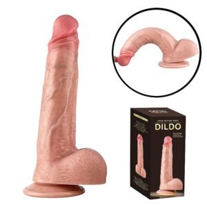 Pênis Realístico com Ventosa - Silicone Líquido - 23,0 x 4,2 cm