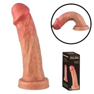 Pênis Realístico com Ventosa - Silicone Líquido - 22,5 x 5,2 cm