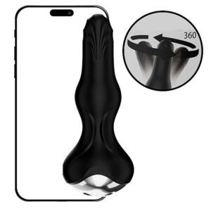 Plug Anal com Vibrador e Rotação - 11,6 x 4,4 cm